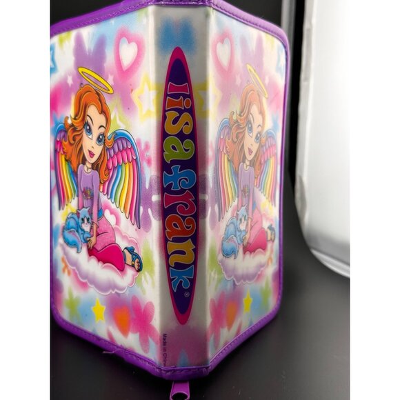 Lisa Frank Stationary Zipper Binder Angel Cat Rainbows Mini 5x8” Vtg 1990s READ - Picture 13 of 16